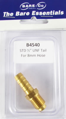 Bare-Co B4540- Std 1-2" Unf Tail Hose Tail
