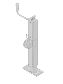 Vermeer 510506446- Square Tube and Square Mount Jack 5000 Lbs. Top Screw
