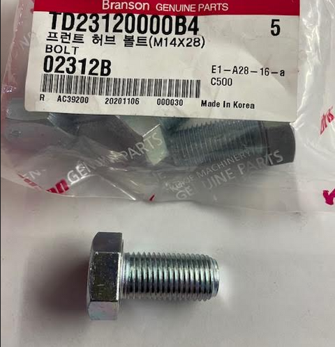 TYM TD23120000B4- Bolt M14XP1.5 X 30