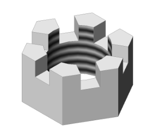 Vermeer 510503491- Slotted Hex Nut 1 1-4"
