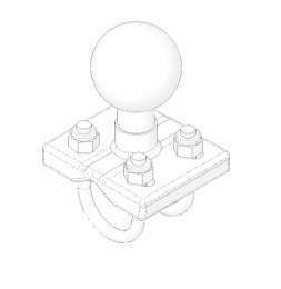 Vermeer 510517753- Ram Mount Clamp Ball - Size C
