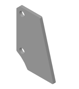 Vermeer 510526078- Q3 Short Tabbed Hat Paddle Notched Plate