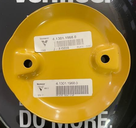 Vermeer 510540172- Stamped Disc Cover Pla
