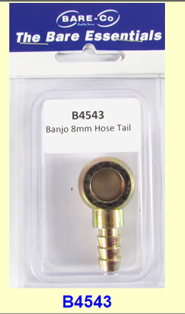 Bare-Co B4543- Banjo Fitting 8MM Hose Tail