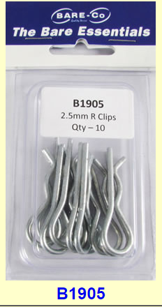 Bare-Co B1905- R Clips 2.5mm -10 Pack